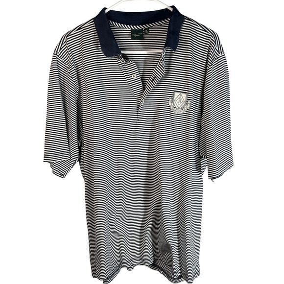 Fairway & Green Other - Fairway & Green Signature Mens XL Polo Shirt Adare Golf‎ Club Striped Navy White